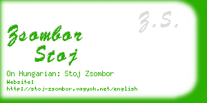 zsombor stoj business card